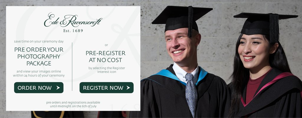 Click here to pre order your graduation photography or register your interest